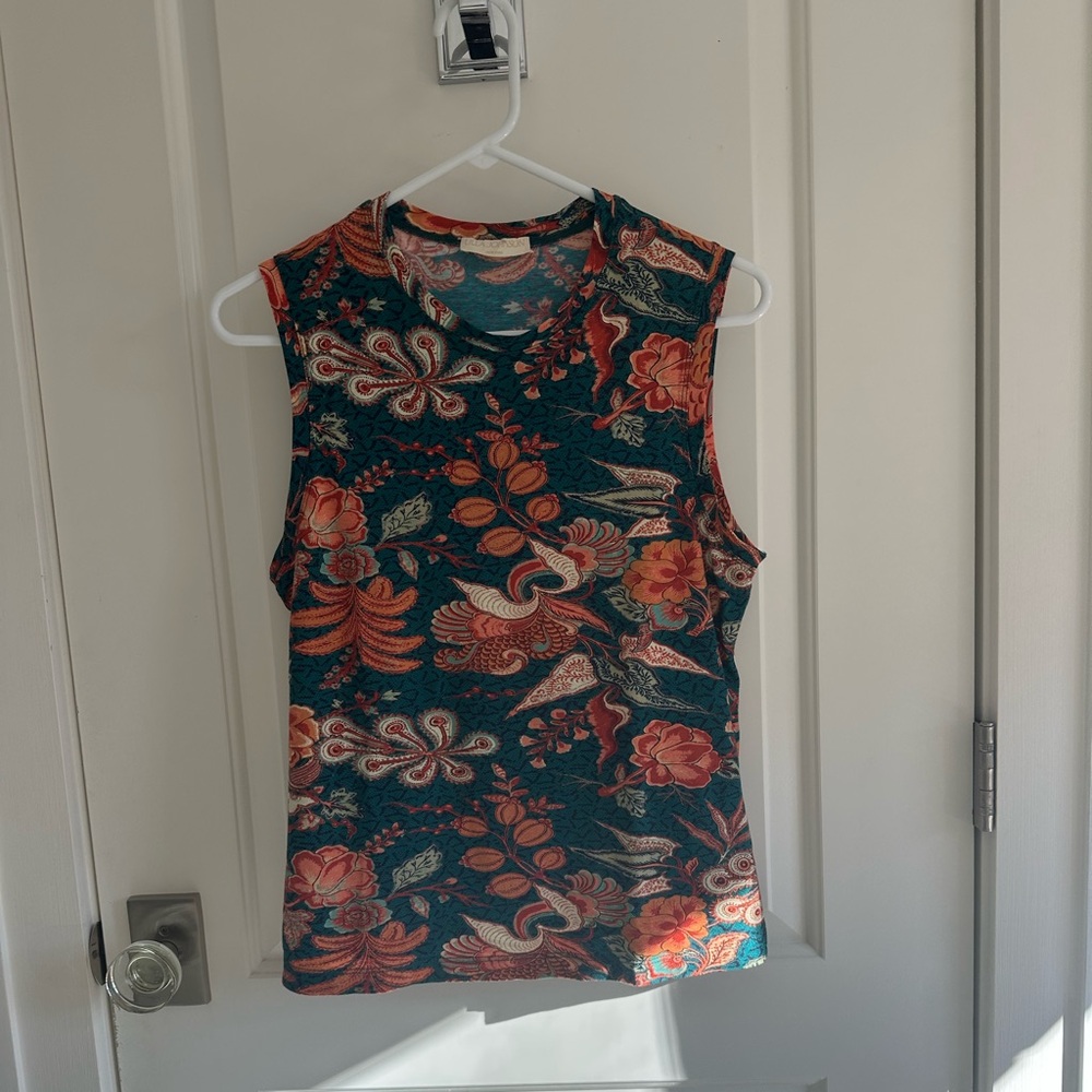 Ulla Johnson floral cotton tank size M